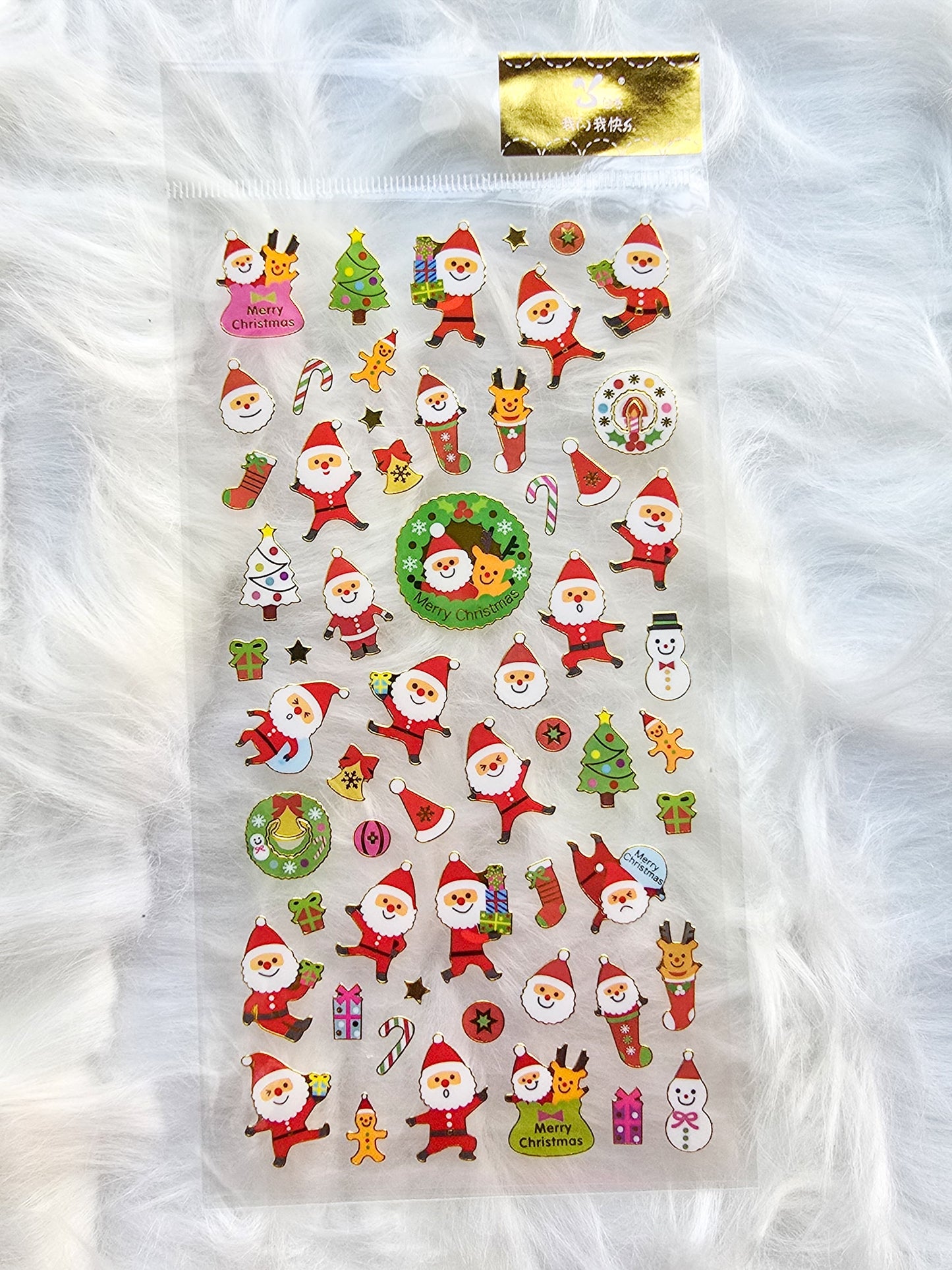 Slvc02 Christmas Transparent Sticker Sheet |1 sheet