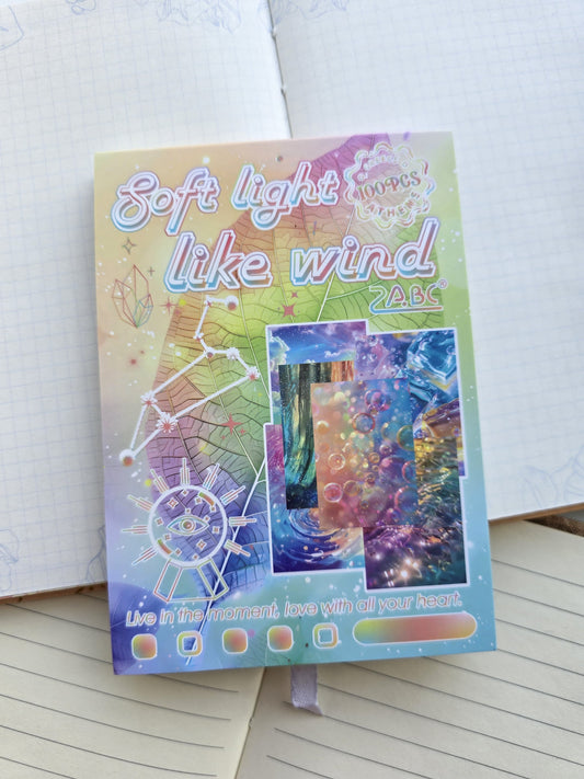 XYhy604 Journal Paper Book | Soft Light Like Wind  | 100 Pages 95*135 mm