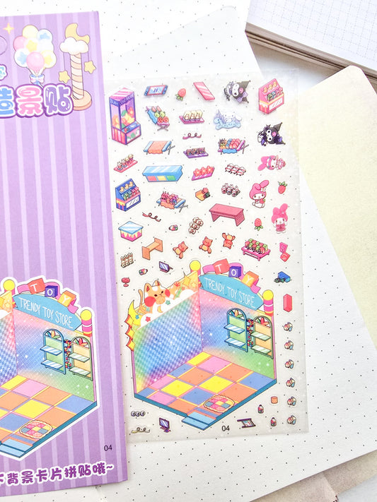 Fc005-C PVC 3d Home Arrangements Sticker Kawaii