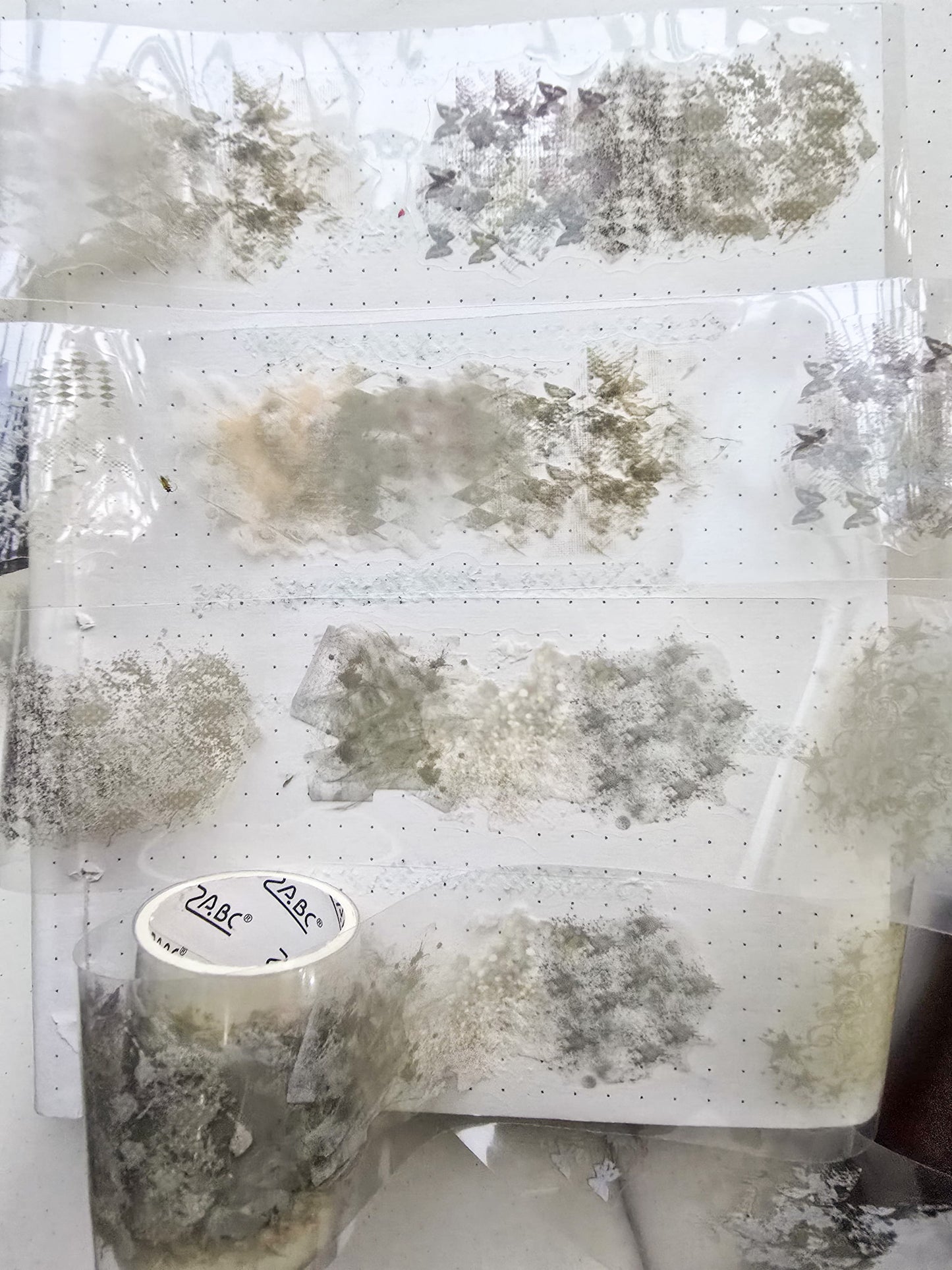 DCLY-201 Water Colour Ripples Light Colour Flow | Water Colour Series Pet Tape Sticker Roll Set of 6