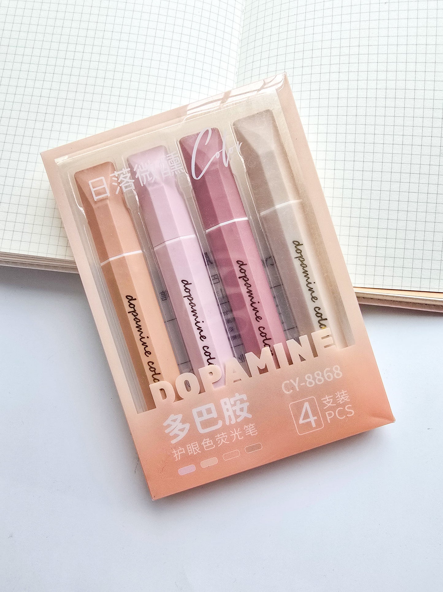 CY-8868 Pastel Highlighter 4 Pcs Set