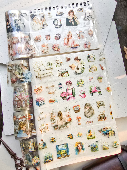 YDHJ201 Random Any One Girls Moonlight Forest Precut Sticker Roll | 1pcs