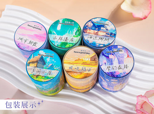 MHD-TYMJ004- Sky Theme Translucent PET Sticker Roll