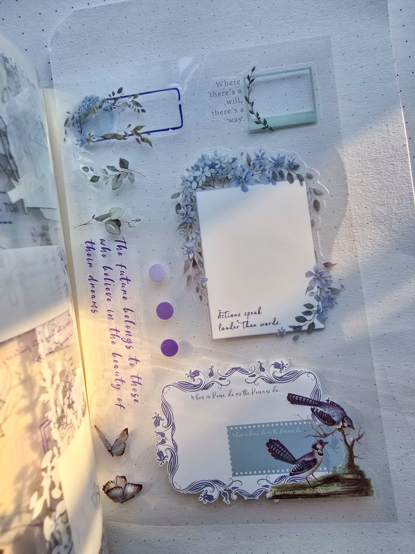 Hjys401 Misty Bluebell Deco And Pet Sticker Book | 20 Sheets 100*150 mm