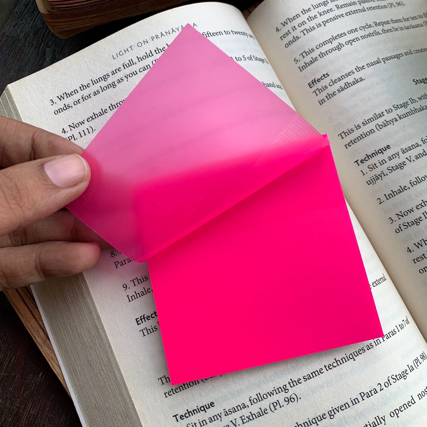 3x3 Inch Pink Transparent STICKY NOTE | 50 Pcs