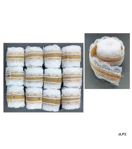 1Pcs Jute Lace  Roll Width 5 Cm Length 2 MTR
