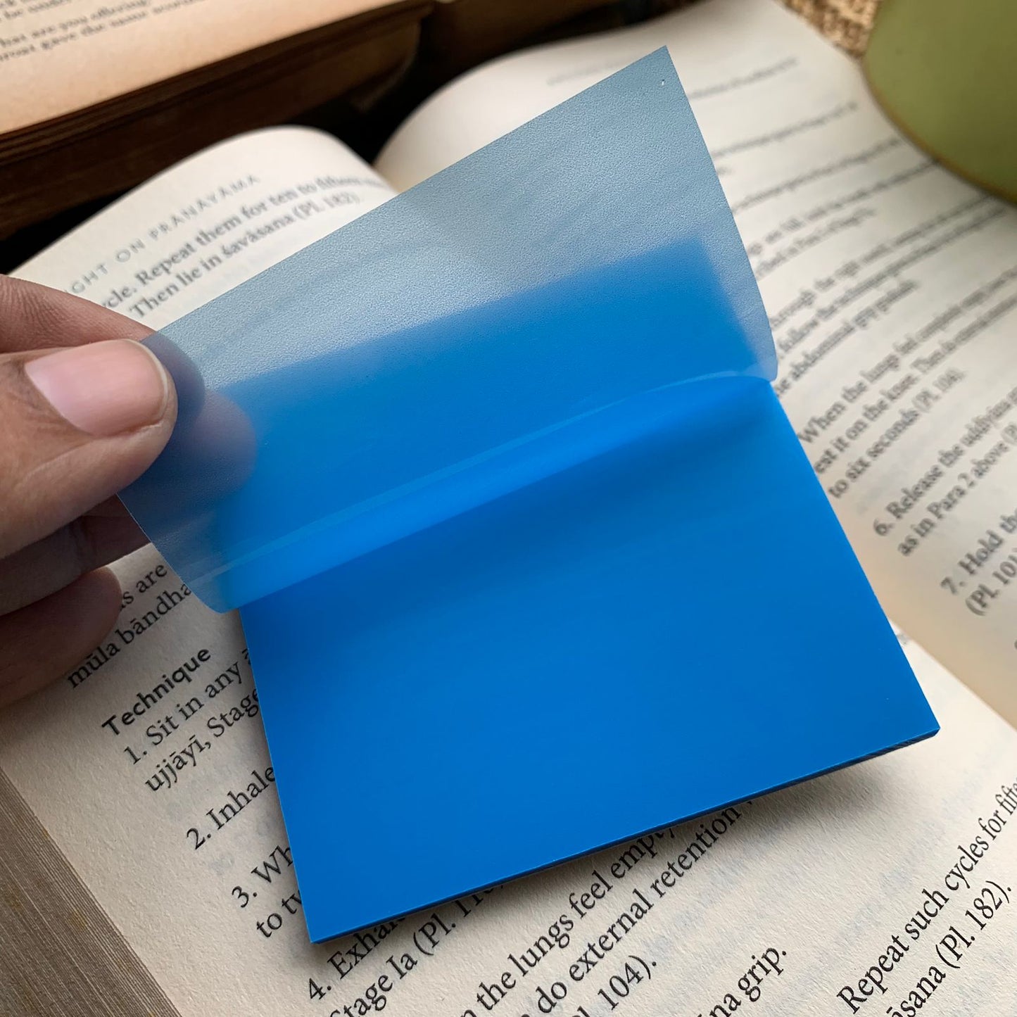 3x3 Inch Blue Transparent STICKY NOTE | 50 Pcs