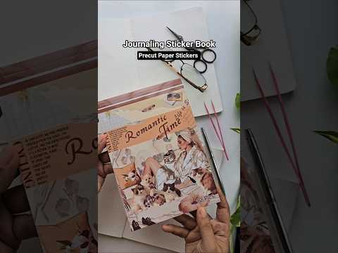 WX-TP #6 Romantic Time Paper Sticker Book |Brown Series| Pre-cut Journal Sticker Book