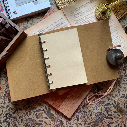 MG265E6 - A6 Vintage Journal Notebook with Craft Paper