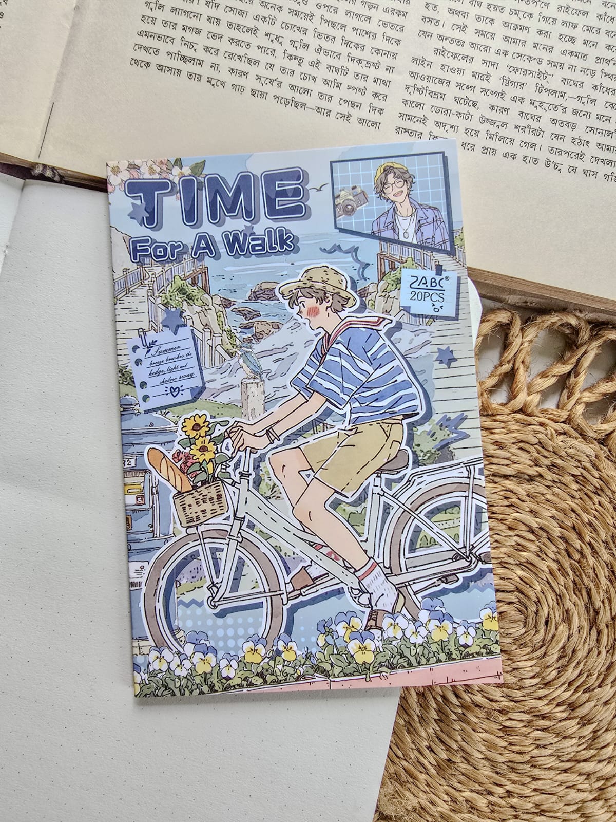 SHBJL-401 | Time For A Walk Character Sticker Book Over 400 Aesthetic PET Sticker daily-life themed | 100* 150mm 20Pcs