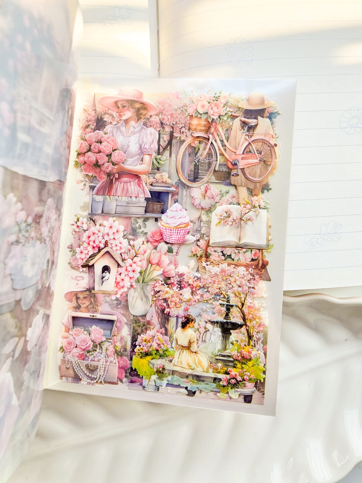 DSB-5391 |G-6| Tha Glimmering Glade Vintage Sticker Book | 20sheets| (Copy)