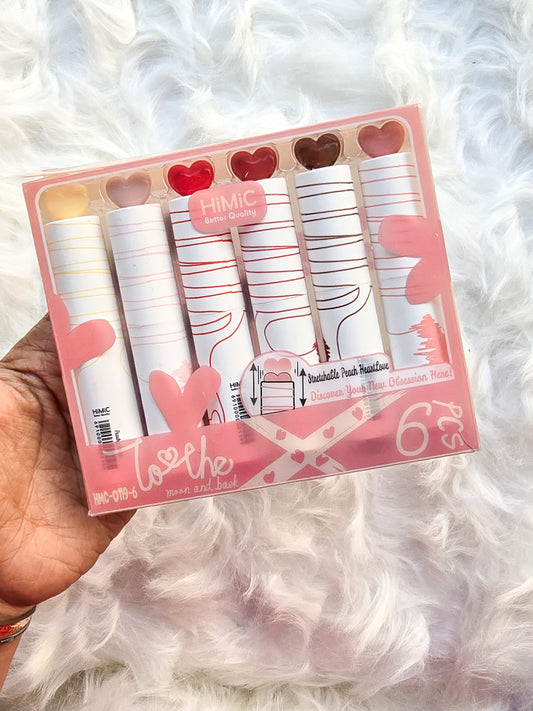 HMC-0119 Pinteresty Highlighter Pen | Peachy Heart | Set of 6 | Pastel