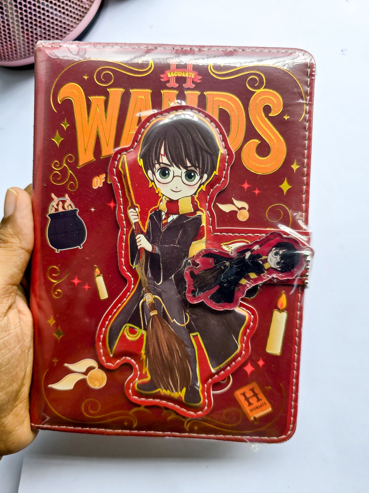 MG26610 | Harry Potter themed Notebook Featuring a 3D Chibi-Style Character On The Cover .Lock To Keep It Closed Securely