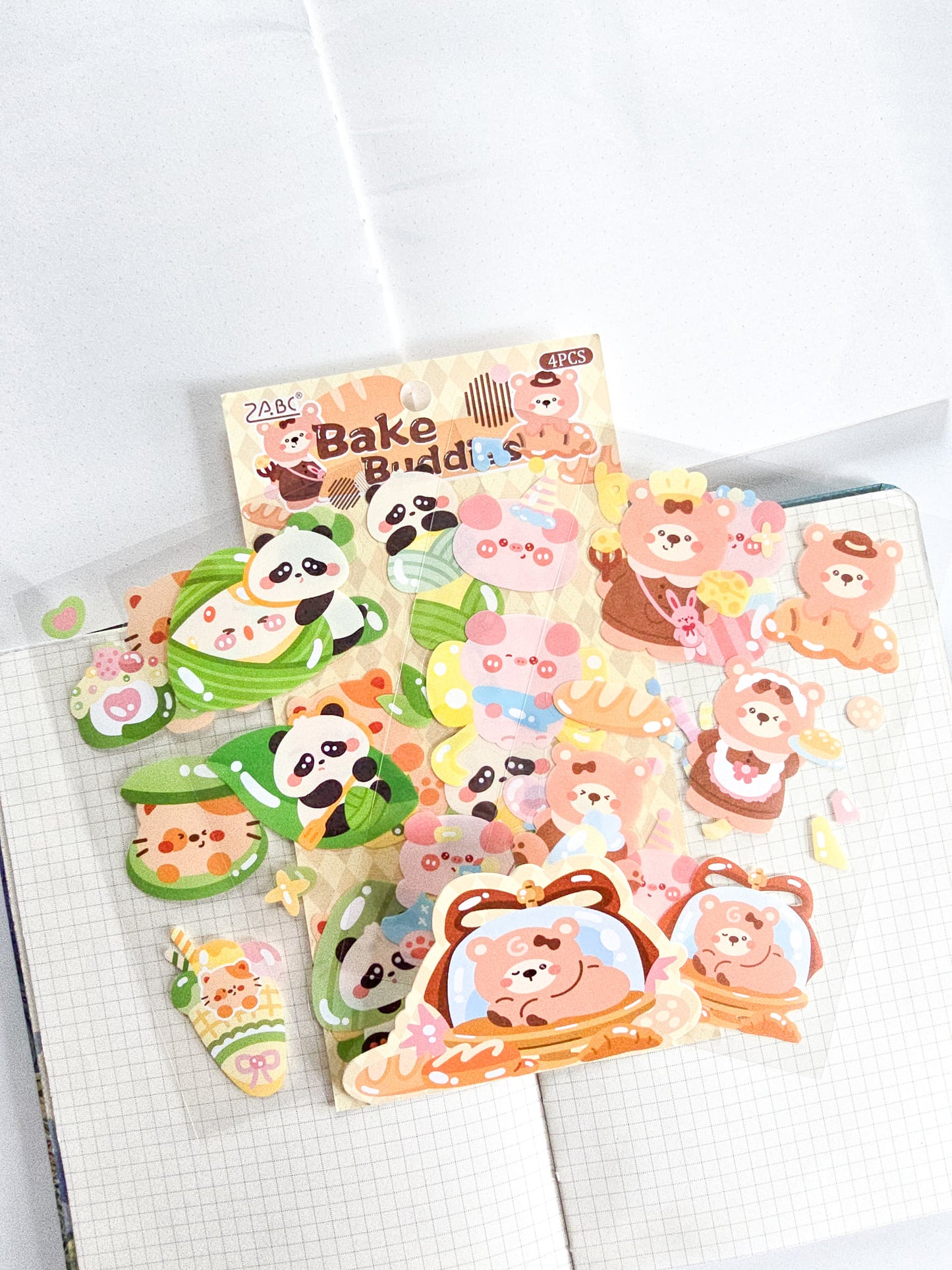 TMTY-602 | PET | Cute Sticker|Kawaii |Bake Buddies| 4 Pcs Sticker | 150*100mm