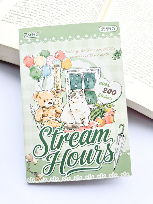 YXFW-402 | Stream Hours  | PET | Sticker Book Over 200 Stickers | 150* 100mm