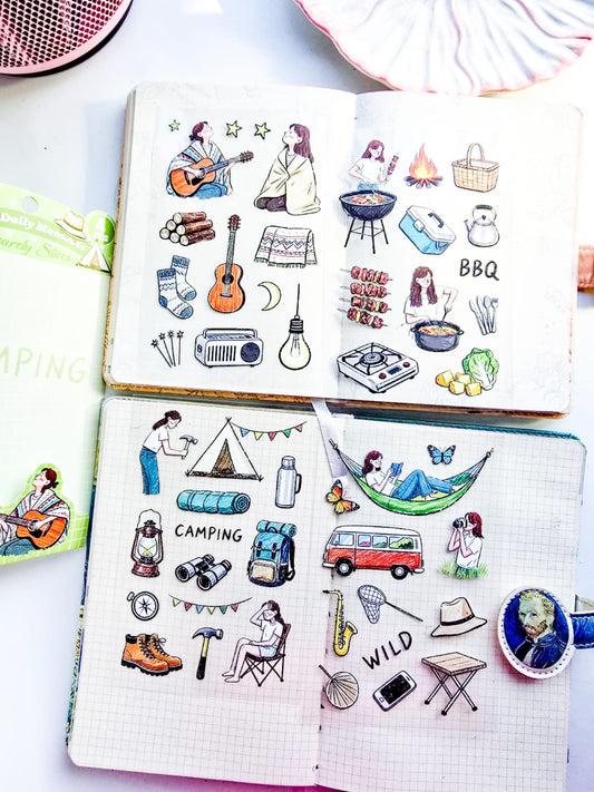 MHSJC - 606 | PET | Leisurely Slices | Lazy Daliy Moments | 4Pcs | 150mm |