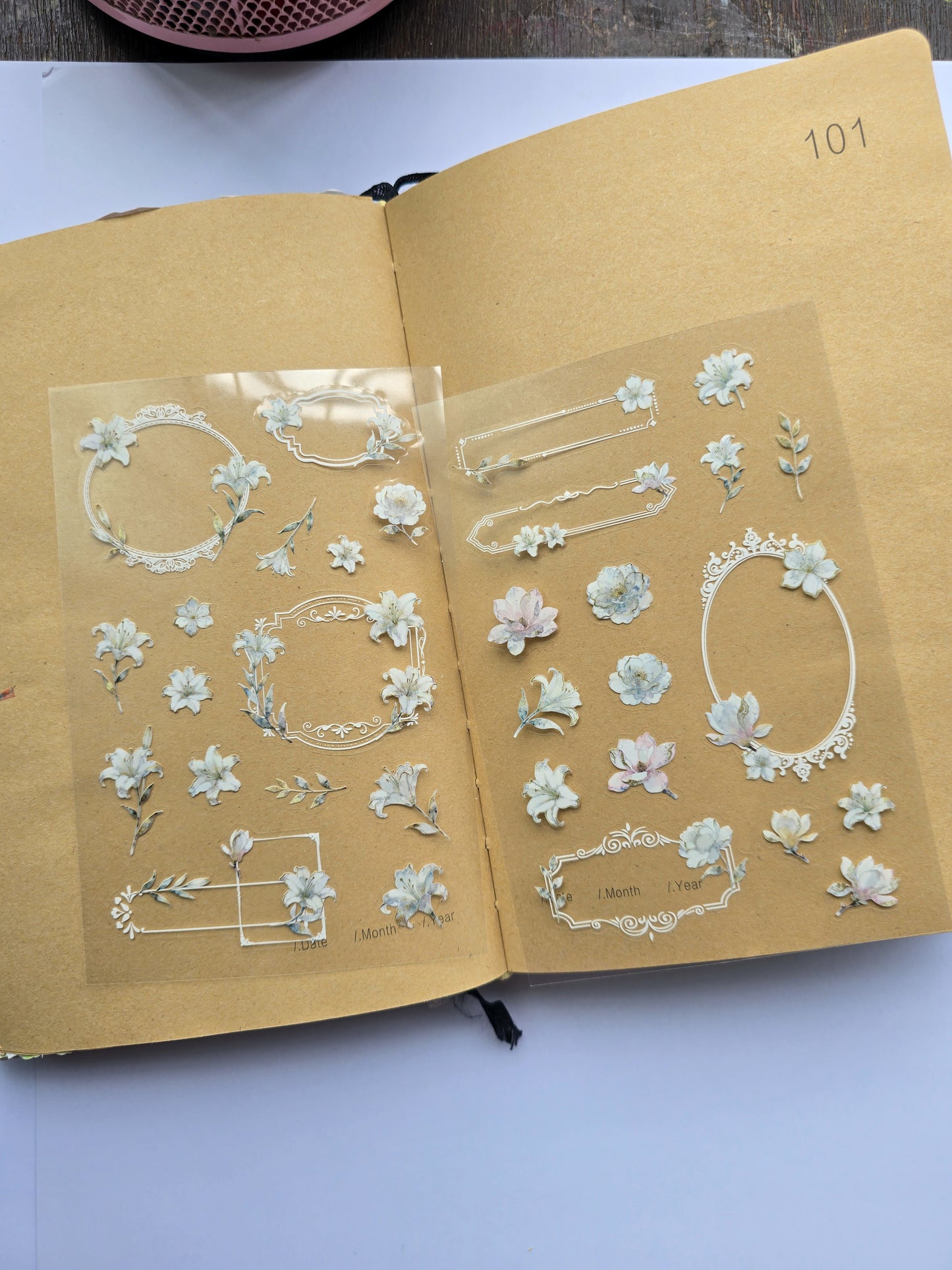 KJHY-603 | Whitet Antasy | PET |  Watercolour Flower Asthetic sticker | 100* 150mm