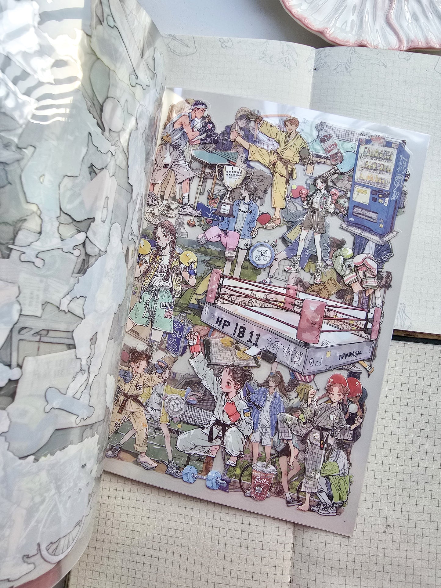 QYSHL-404 LIGHT PACE| Lifestyle Girl Pet Sticker Book| Comfortable Life Dairy Pink Theme|167*235mm 20 Pcs