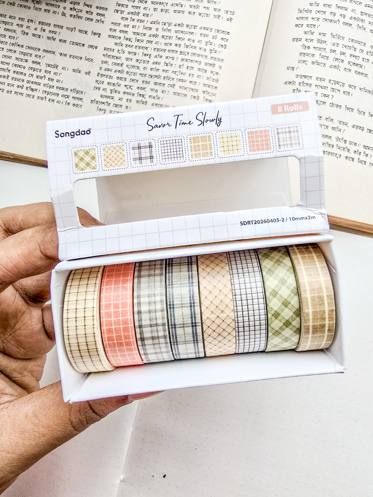 SDRT4052 | Colour Full  Washi Tape Set containing 8pcs Rolls Of Decorative Masking Tape 10mm×2mm×8