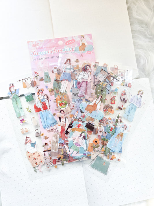 BFSG402 Summer Sunshine| Lifestyle Sticker | 6 Sticker Sheets | Precut