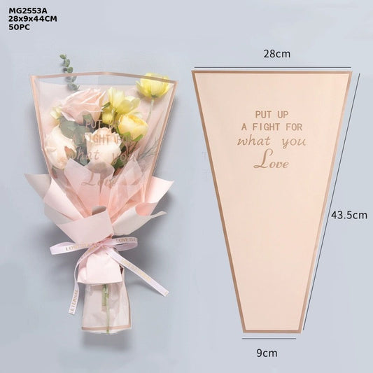 MG2553A | 10Pieces | Rose Bouquet Sleeve Bags for Flowers