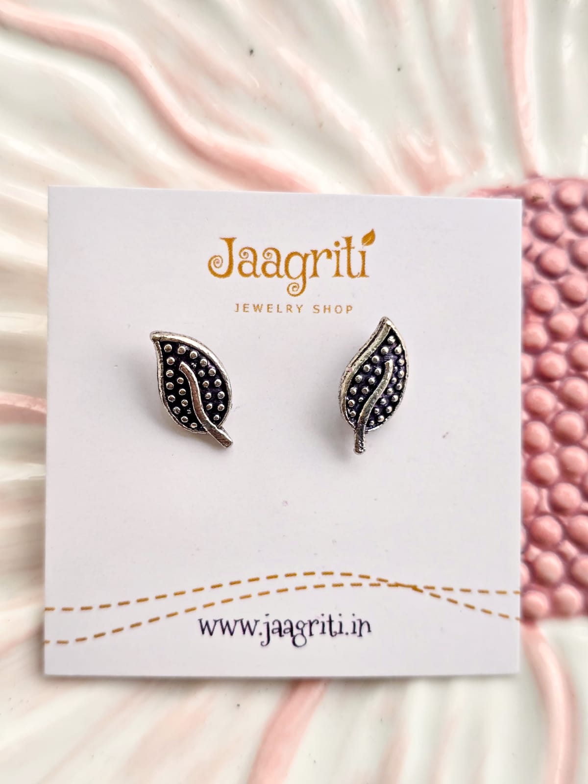 Oxidized Silver -Tone Stud Earrings