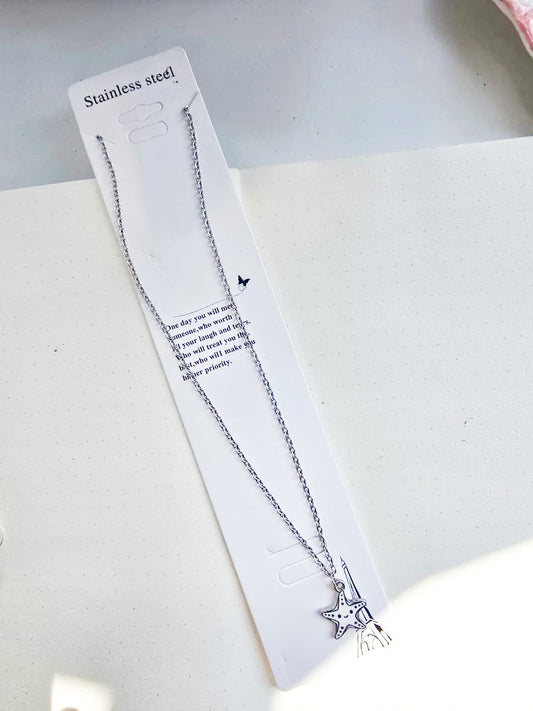 YJ-P4135 | Star Pendant Necklace Silver |