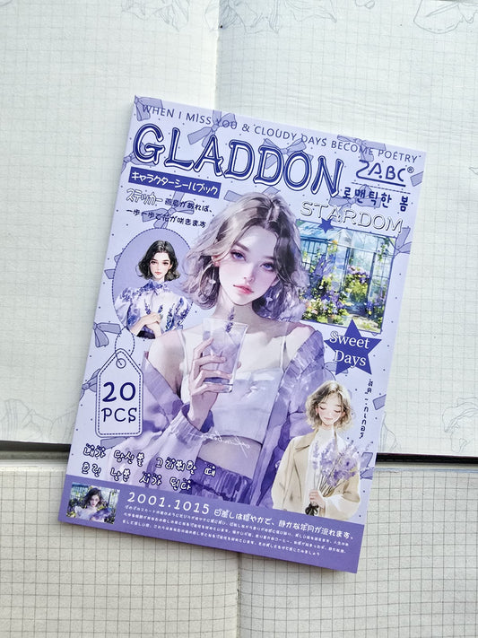 YRRH -404 |  Sweet Days Gladdon Sticker Books | 20 Pcs | 105*150mm |