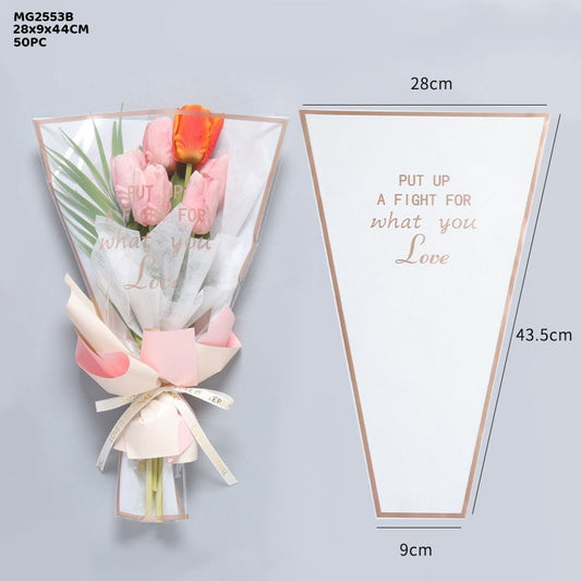 MG2553B | 10Pieces | Rose Bouquet Sleeve Bags for Flowers