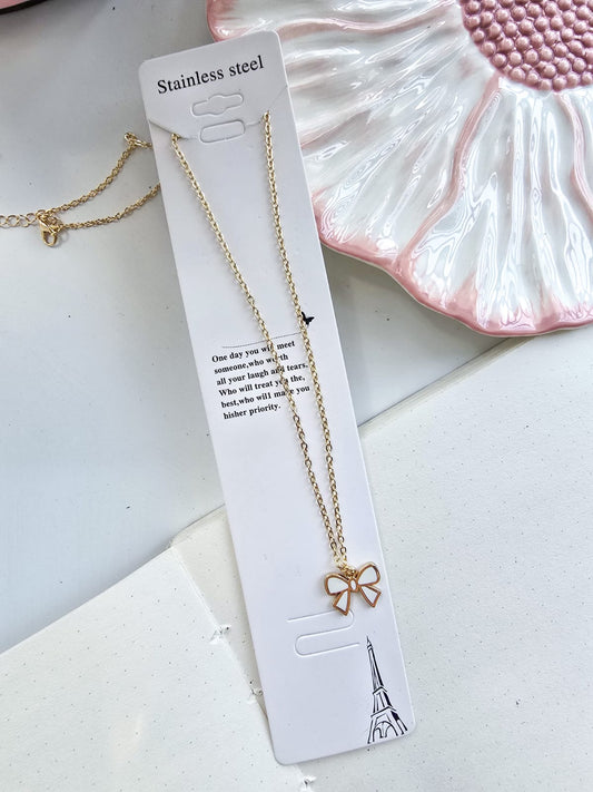 YJ-P4135| Pretty Bow Necklace |