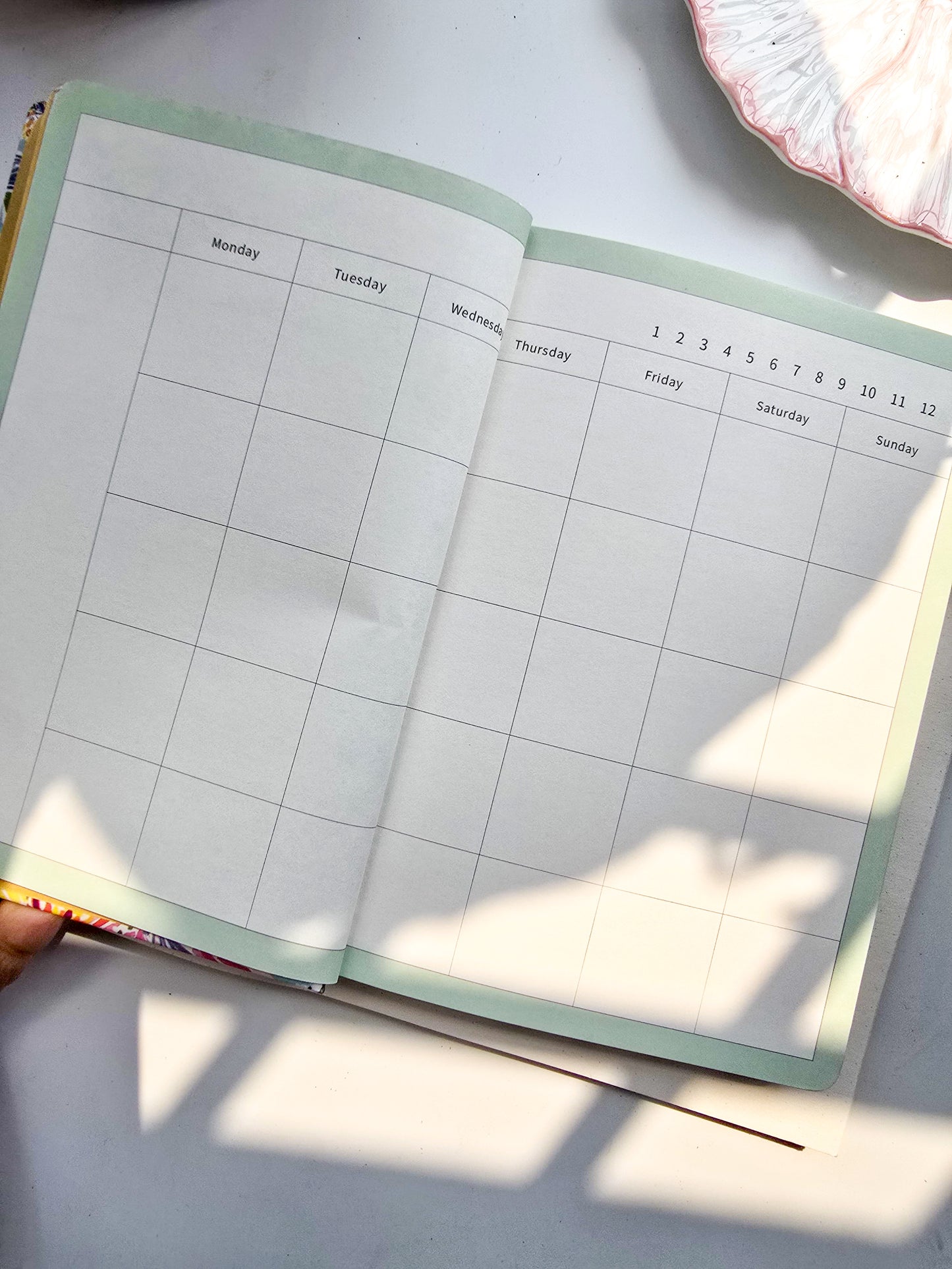 256 pages floral weekly monthly planner notebook | A5 |