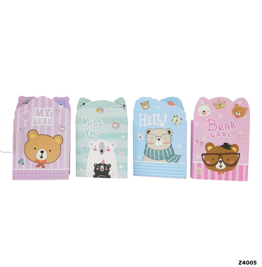 Z4-005 |Kawaii sticky note | Bear cool