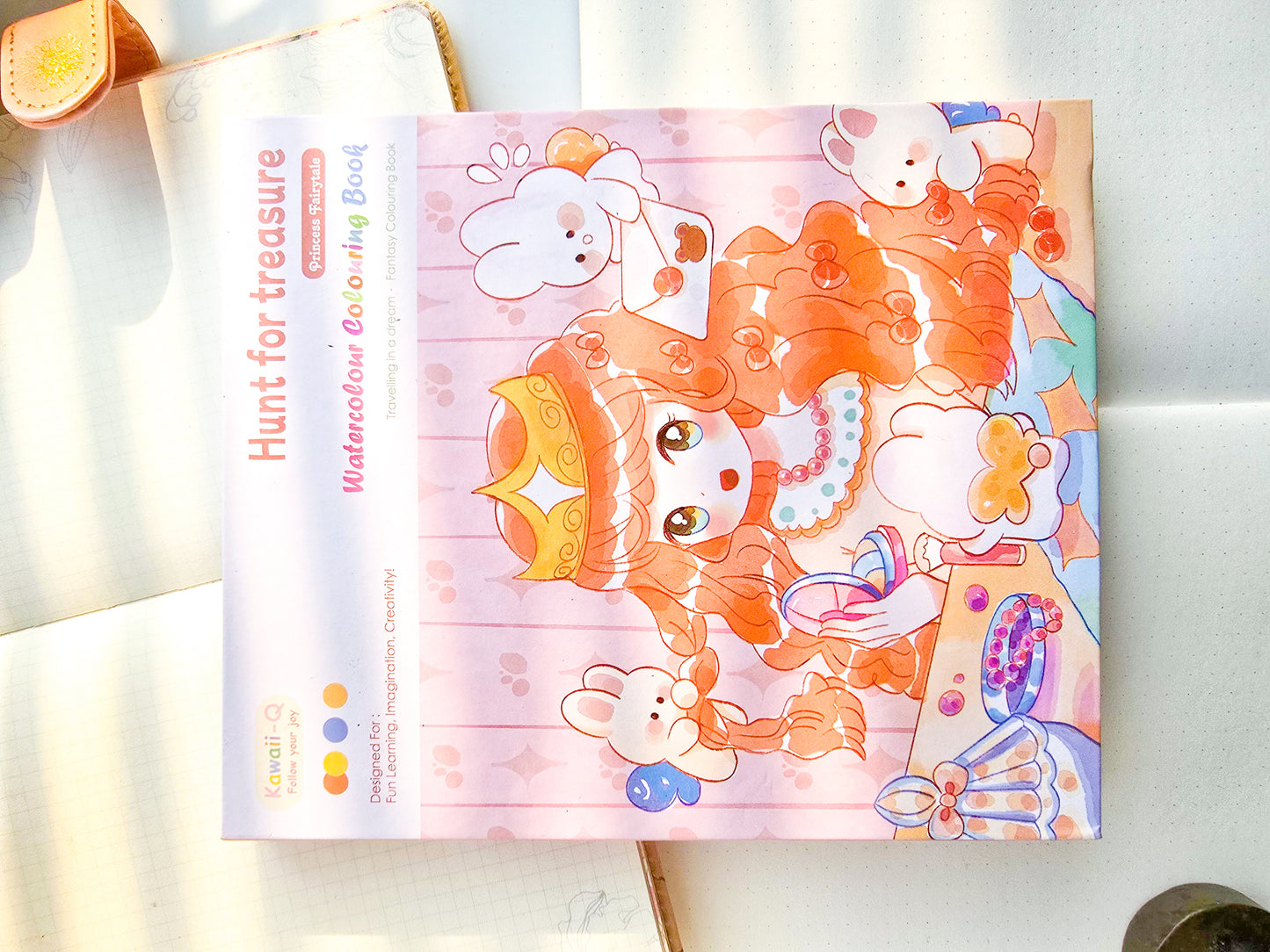 CB-0218(KQ)-3-PS | Rabbit's Adventure | Watercolour Colouring Book | 33.2*18.5*1.9 cm |