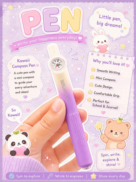 Languo Dodoo Compass Pen Purple