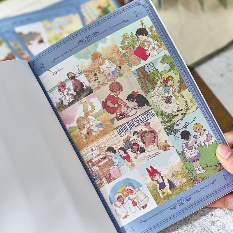 KQ1776 Vintage A Journey through Time (Folk Tale Series) | 20 Sheets. Vintage Sticker Book