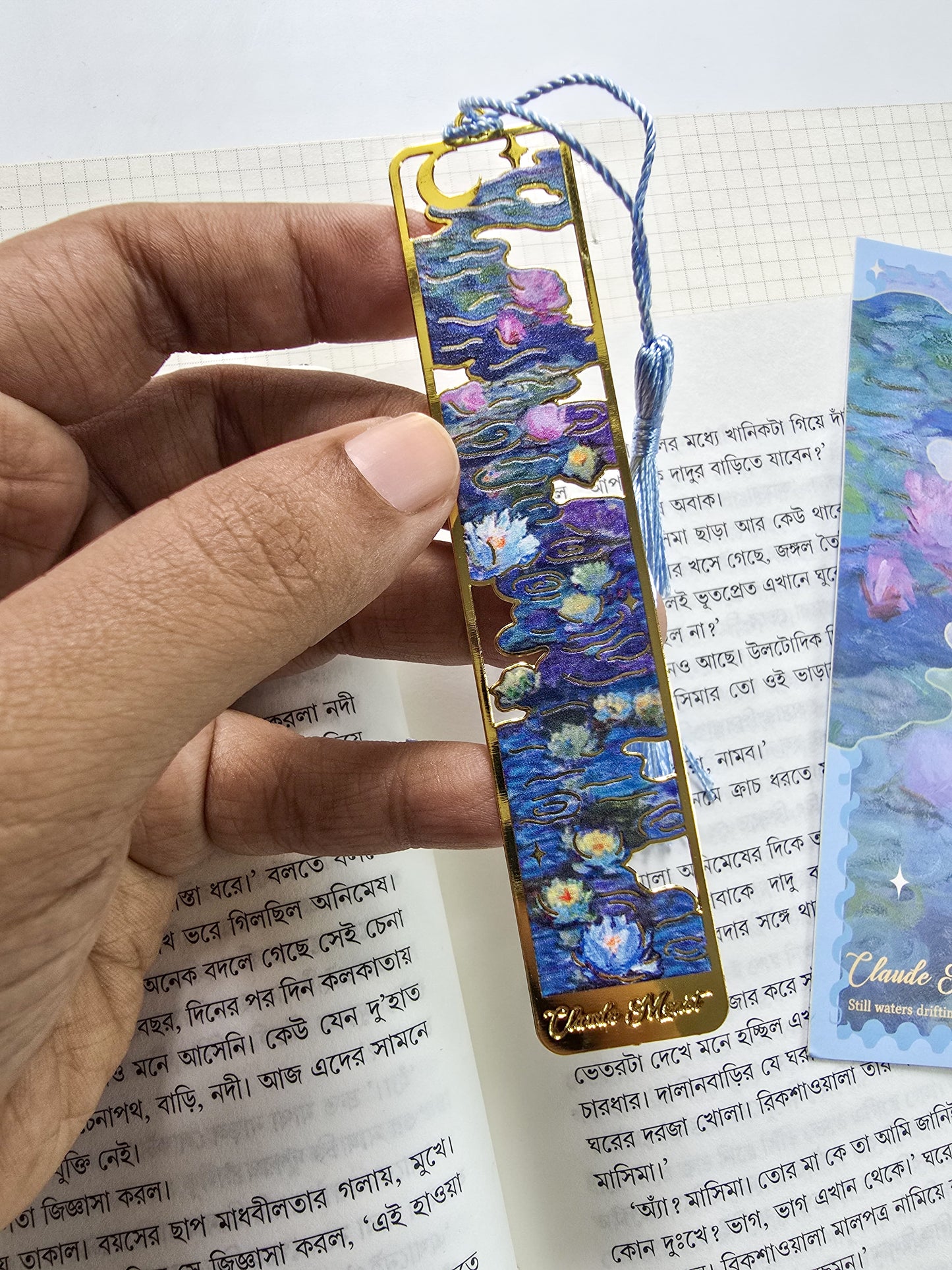 Water Lilies | Bookmark | Van Gogh Inspired | Premium Glossy Finish | Durable Artistic Bookmark | 22*108mm