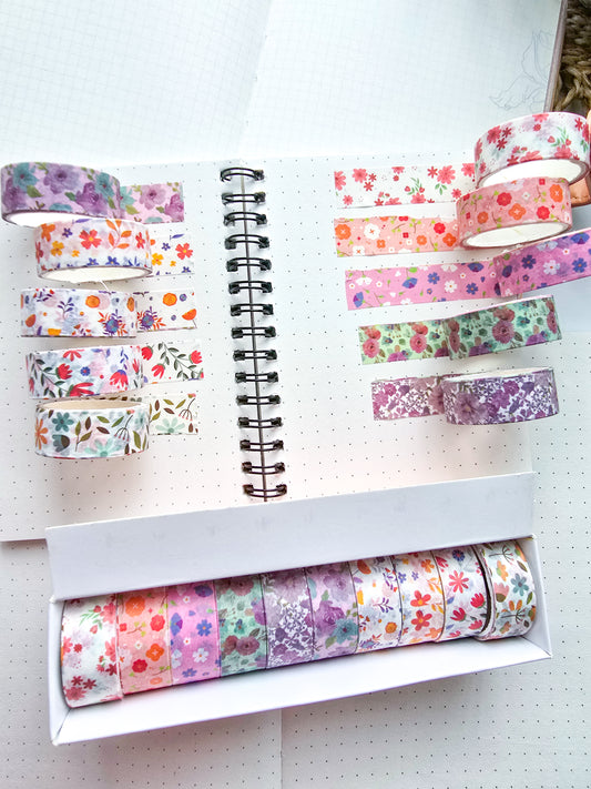 Floral Washi Tape Set of 10