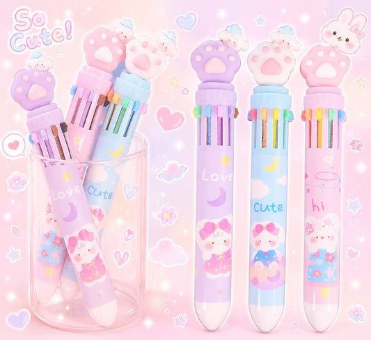 JD-6613 | Rb | Multicolor Pens For Kids |  Ball Pen Set For School | Cartoon Pen | Random Any One