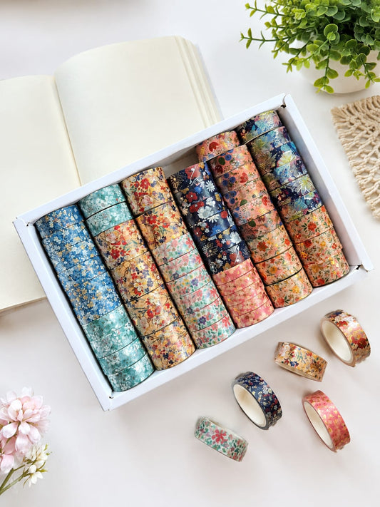 MG7836G | Appears To Be Decorative 1pcs Washi Tape With a Floral, Japanese-Style Design | 1.5mm