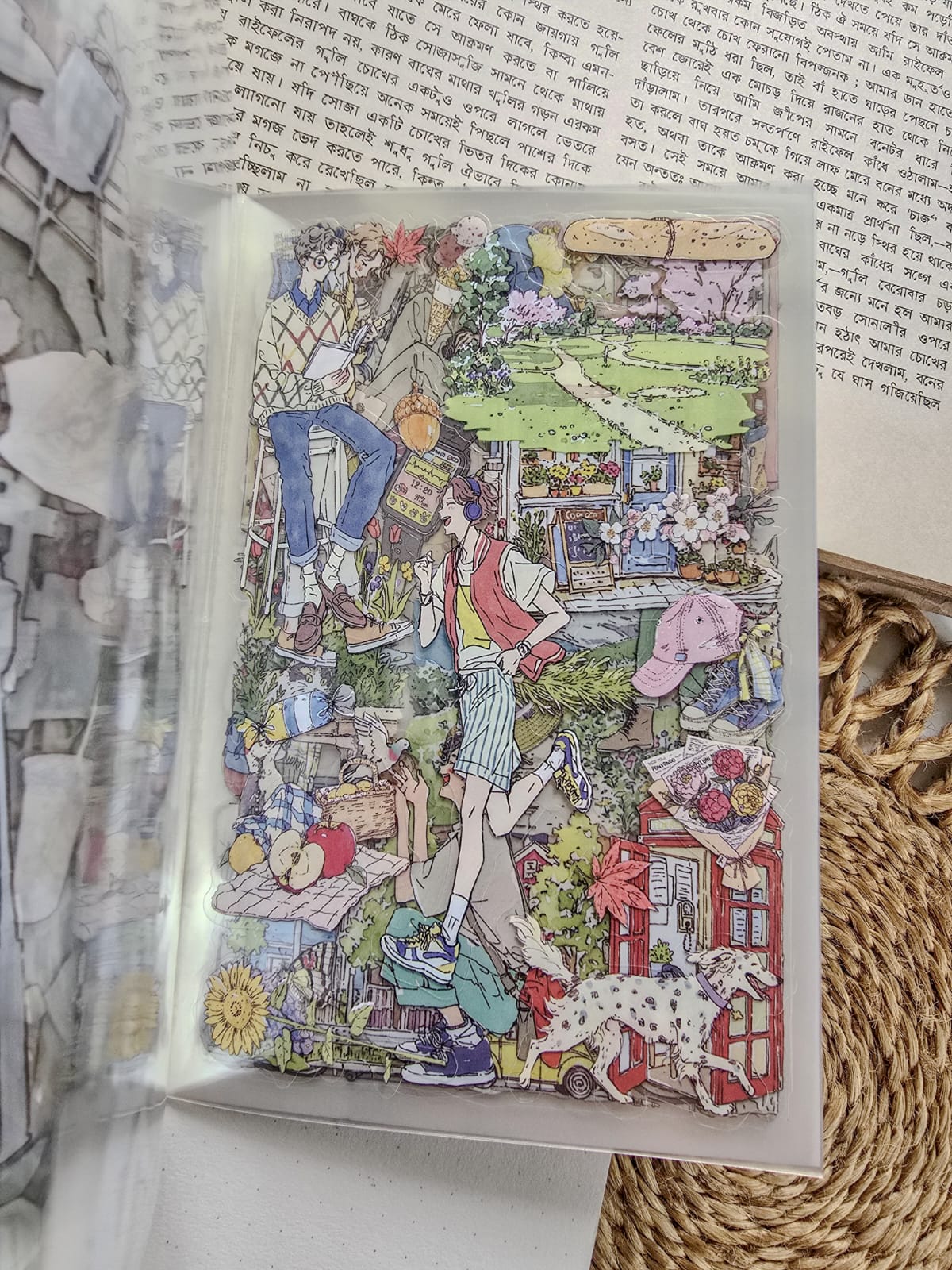 SHBJL-401 | Time For A Walk Character Sticker Book Over 400 Aesthetic PET Sticker daily-life themed | 100* 150mm 20Pcs