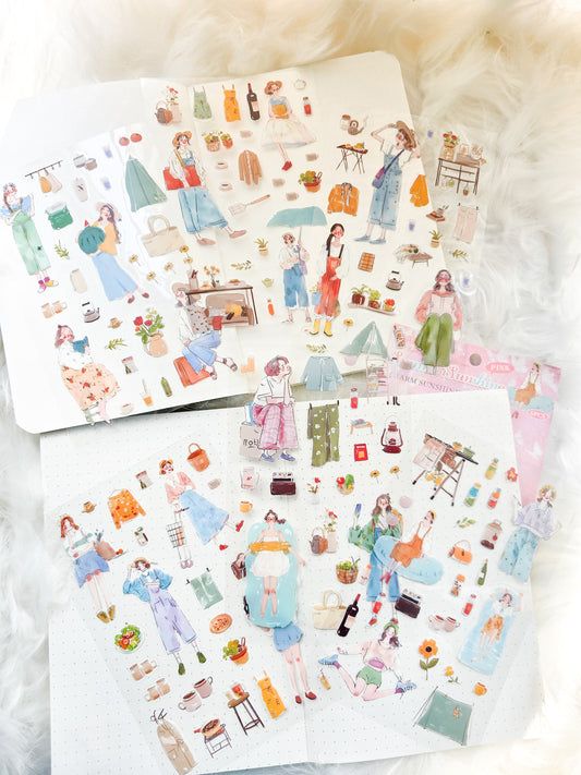 BFSG402 Summer Sunshine| Lifestyle Sticker | 6 Sticker Sheets | Precut