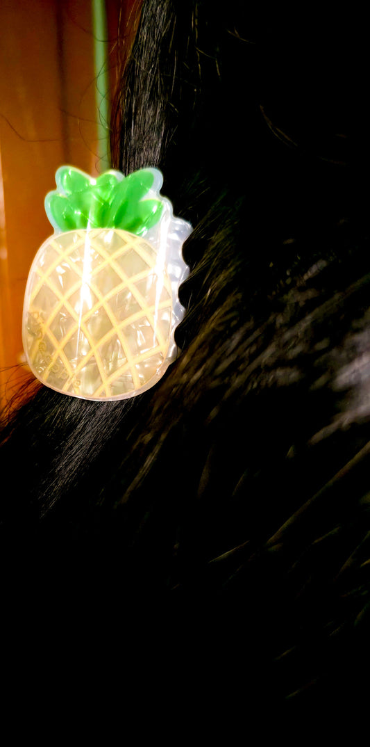 Hair Clip For Women & Girls Strong Grip Claw Clip | Cute Pineapple Fruit  Design |