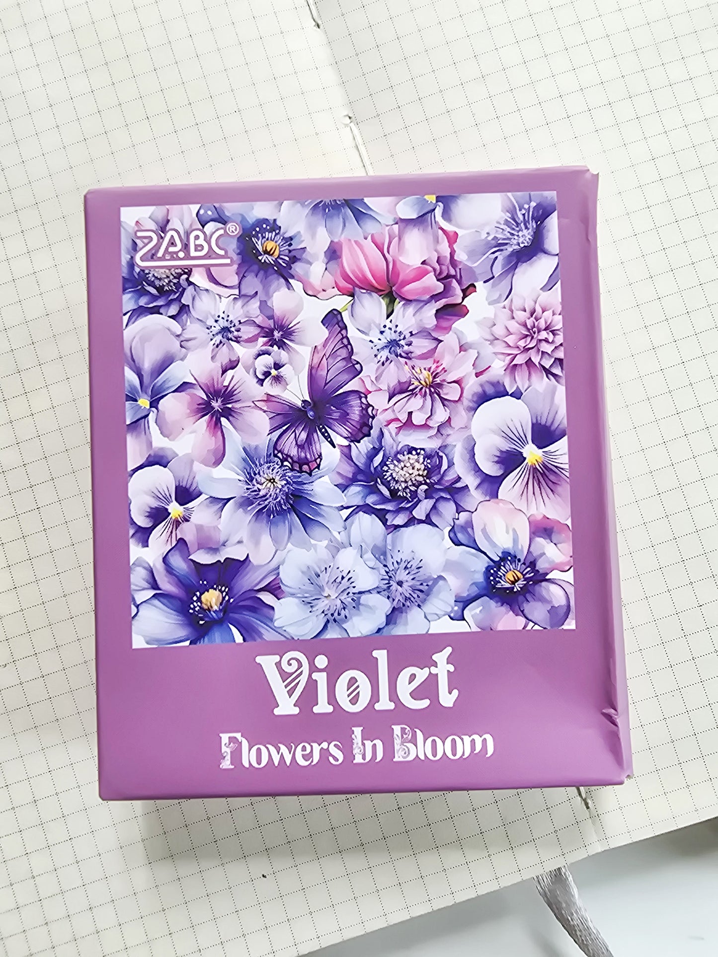 FHRY-604 | Violet Flowers In Bloom  PET Sticker  | 60pcs Sticker |