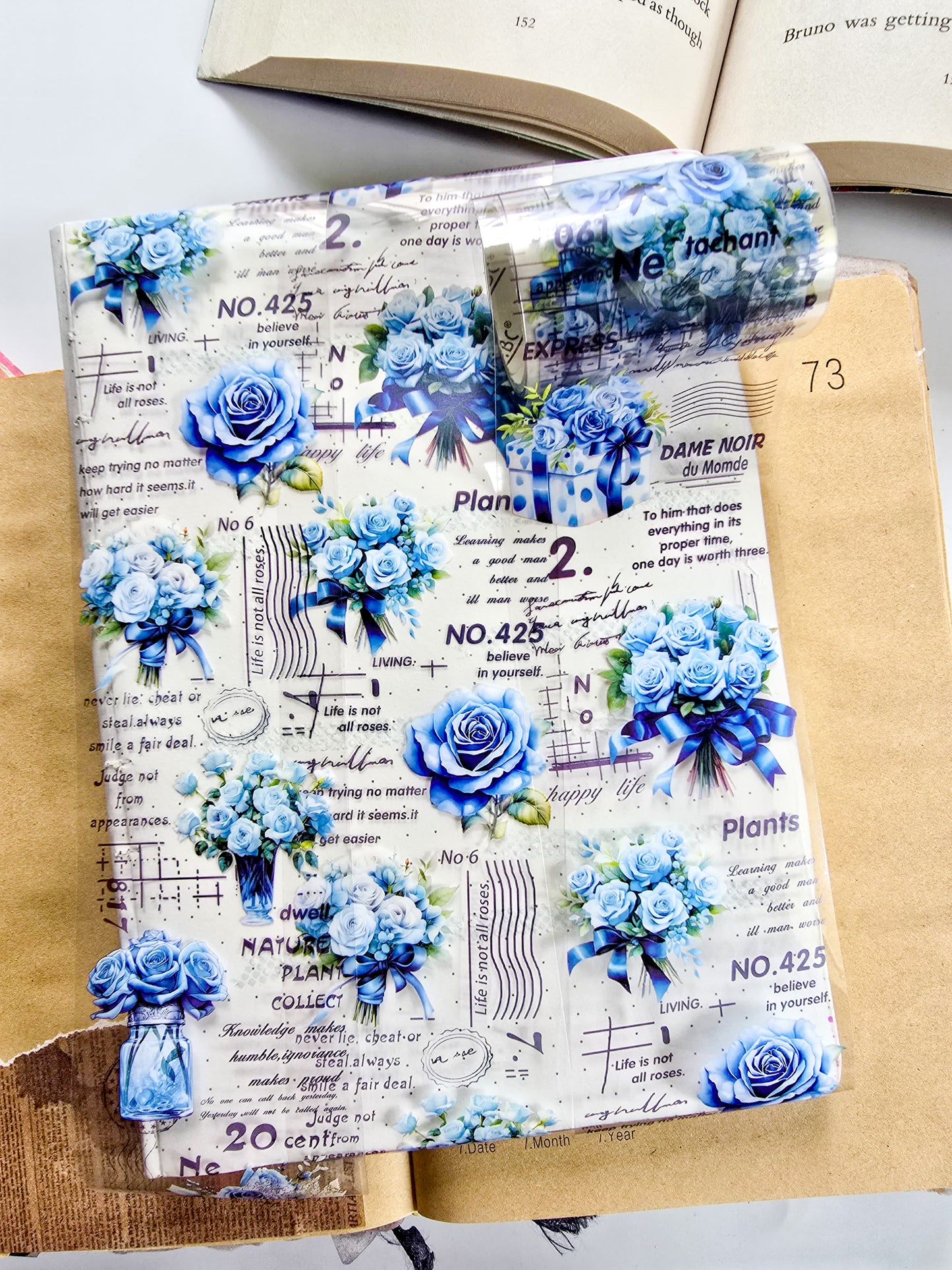 CNHD-202 | Late Sunset Rose Place  Branded 1 pcs Featuring Floral And Vintage Stamp Designs | 300mm