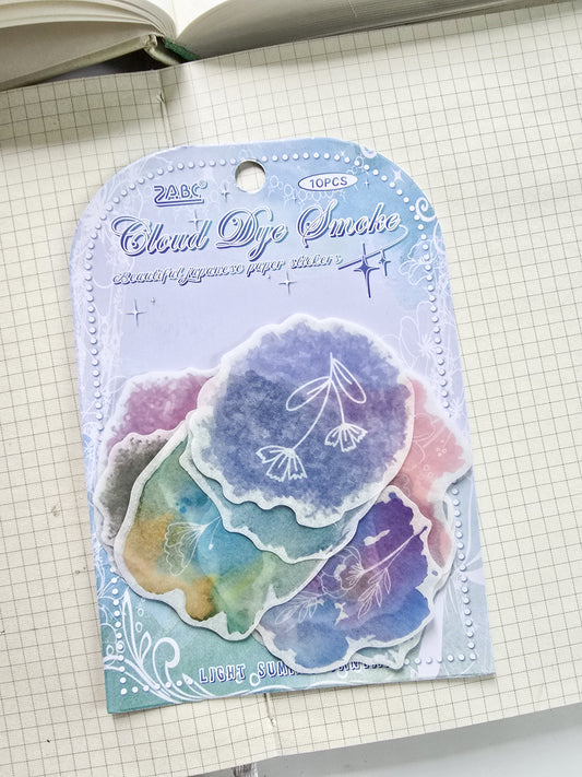 QXHM-603 | Clerved Dye Sweke
Beautiful Japanese Paper Stickers 10pcs | 110*70mm