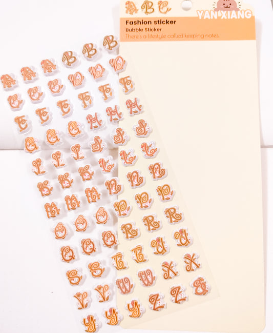 YX-157 |G-9| Alphabet sticker F 1 Sheet