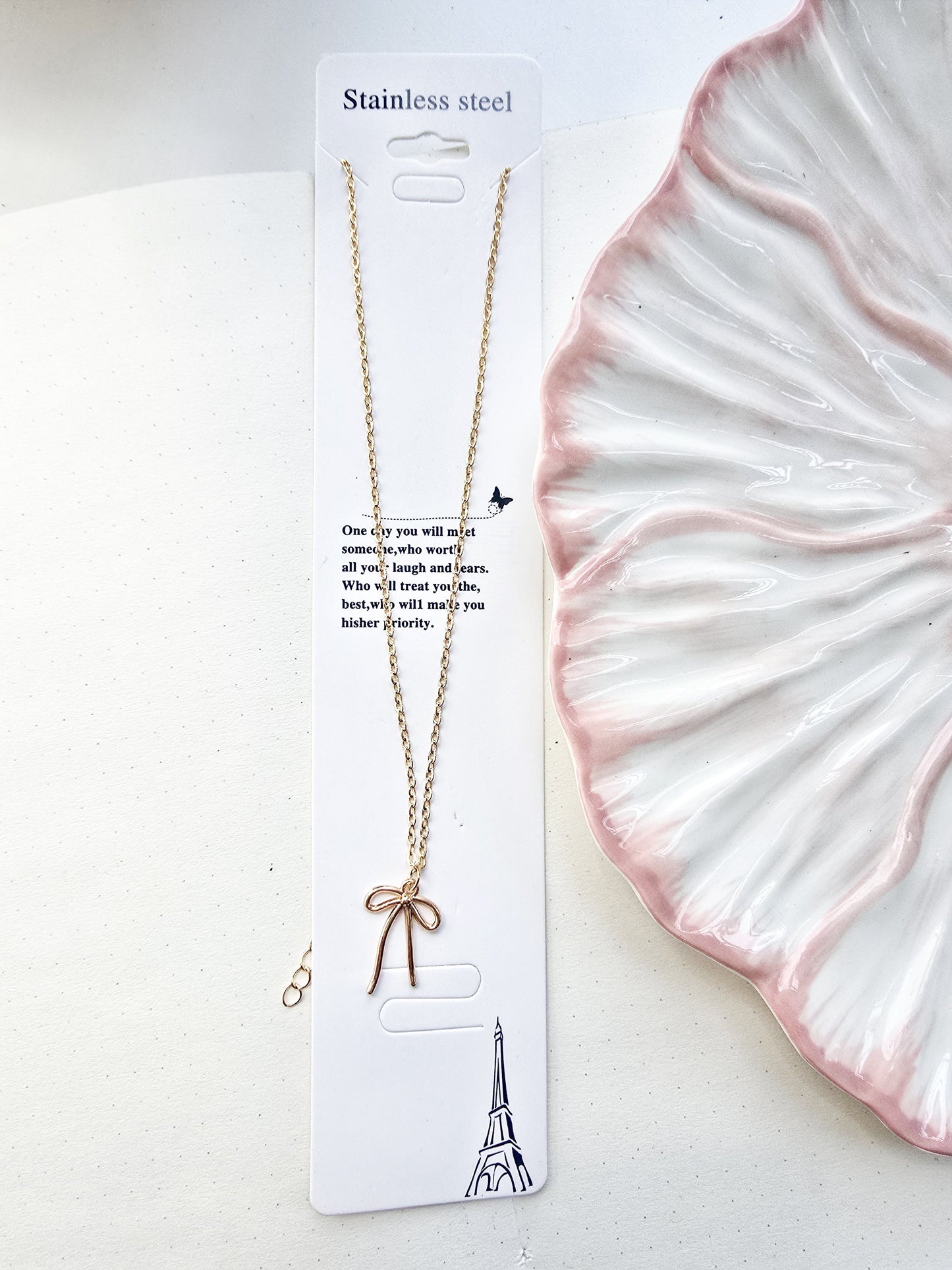 YJ-P4134 | Ribbon Bow Necklace |