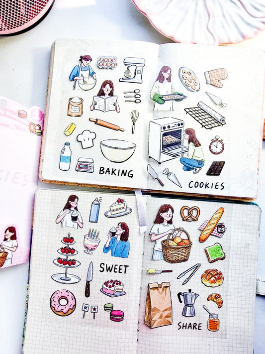 MHSJC - 605 | PET | G9 |Sweet Aroma Slices | Lazy Daliy Moments | 4Pcs | 150mm |