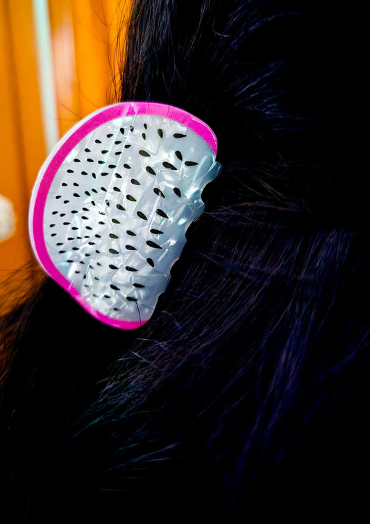 Hair Clip For Women & Girls Strong Grip Claw Clip | Cute Dragon Fruit  Design |