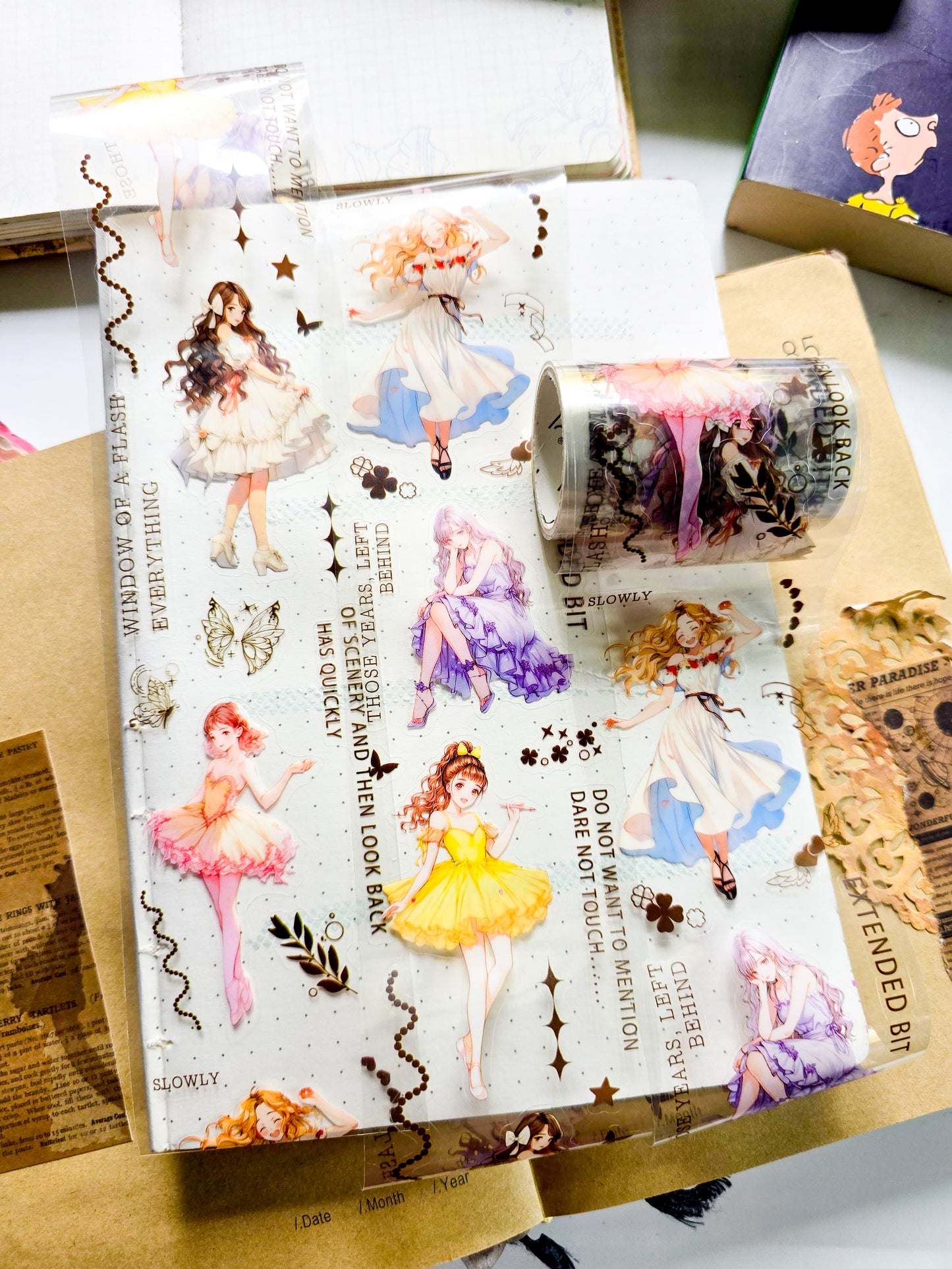 ZNLT-202 | Moonlight Hidden PET Washi Tape |  Girl Theme  Transparent Washi Tape |